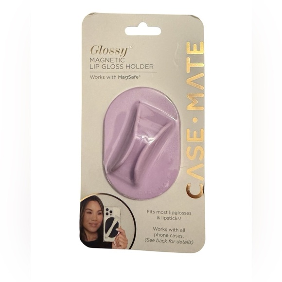 Case-Mate Lavender Phone Grip - Glossy Magnetic Lip Gloss Holder - Picture 5 of 6